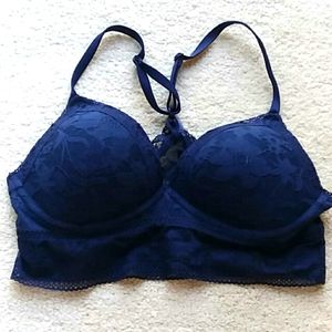 Pretty Navy Lace Bralette